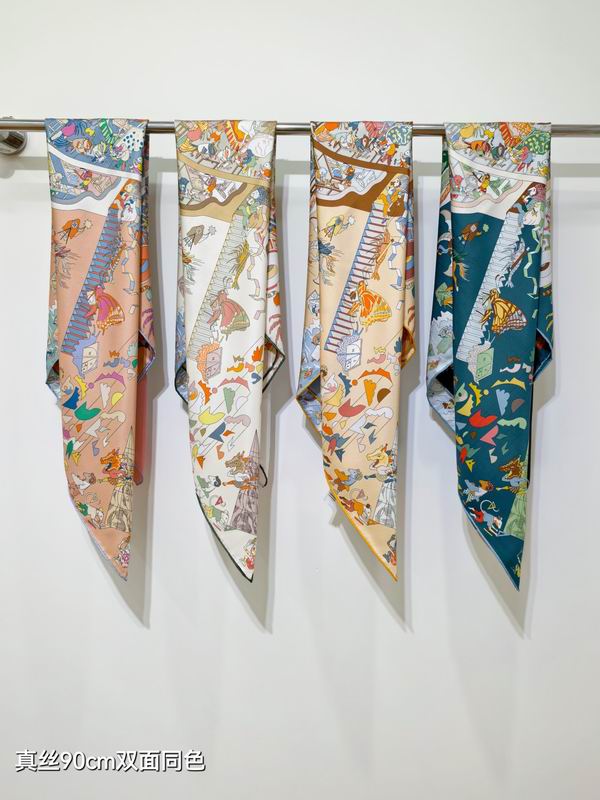 Hermes silk Scarf 90X90cm E090126